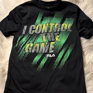 Fila Black and Green Graphic Tee